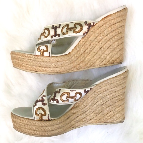 Gucci Wedge Heels w/ COA  SZ 7 - Picture 5 of 12